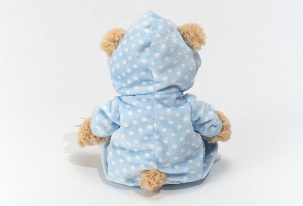 Ours en peluche beige Blouly, Hermann Teddy, avec Pyjama Bleu, 30 cm
