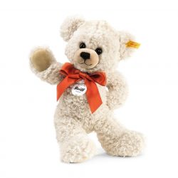 Ours en peluche avec ruban rouge, Teddy-pantin Lilly, crème, 28 cm