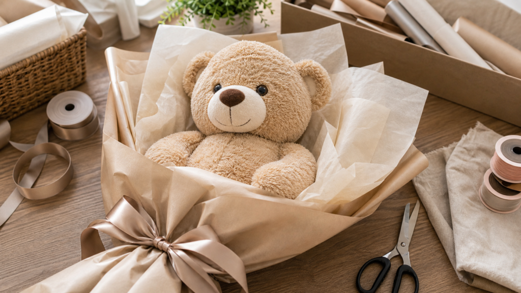 Comment emballer une peluche en cadeau : 6 méthodes selon la taille