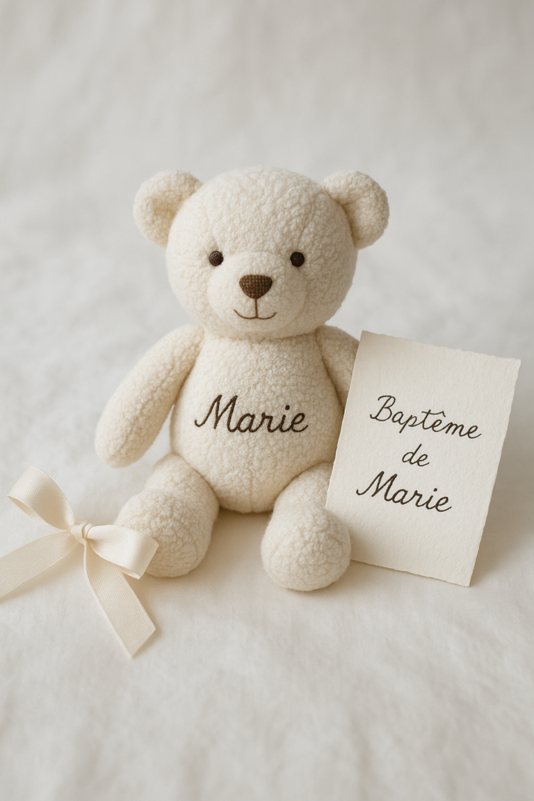 Cadeau baptême original peluche : 5 idées personnalisées